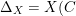 \dpi{100} \small \Delta _X=X(C)-X(H)